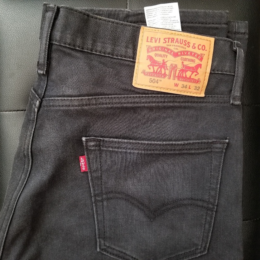 Levi's 504 Black Jeans